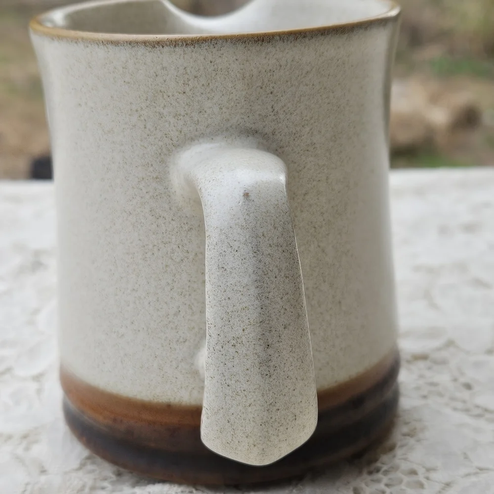 Vintage Creamer Made in England Denby Stoneware Potter's Wheel Brown Cream